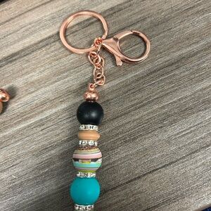 Multicolor Beaded Keychain